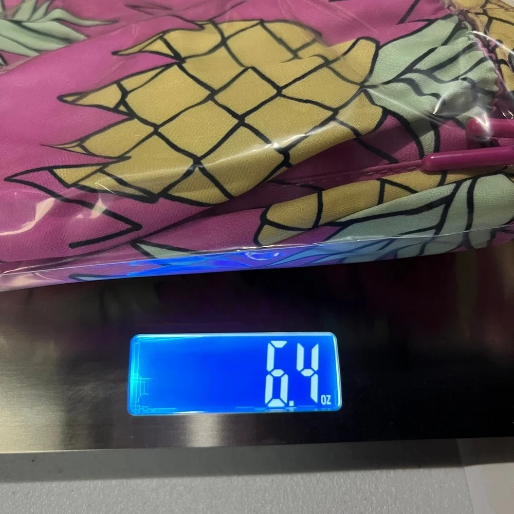 Reverse Threads Swim Trunks Mens Small Pink Pineapple Print‎ Cargo Shorts